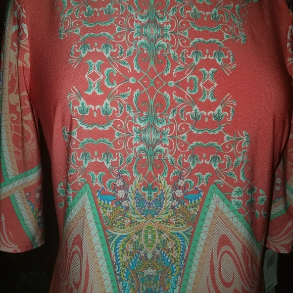 Chelsea Suite Coral Tunic Dress Size 8 - Picture 2 of 8